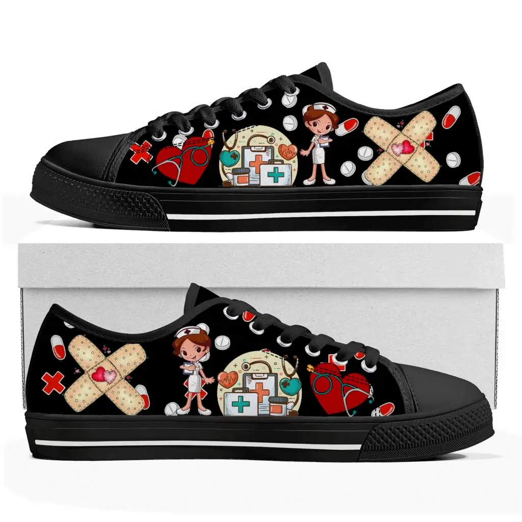 Women'S Shoes Nursing - Sepatu Kets Rendah Motif Kartun Perawat