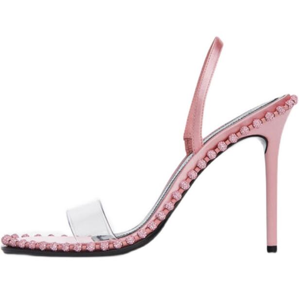 Clear Strap Heel - Musim Panas Anak Perempuan Merah Muda