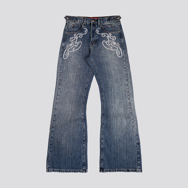 Women Shoes Jeans - Celana Jeans Bootcut Biru Y2k Vintage