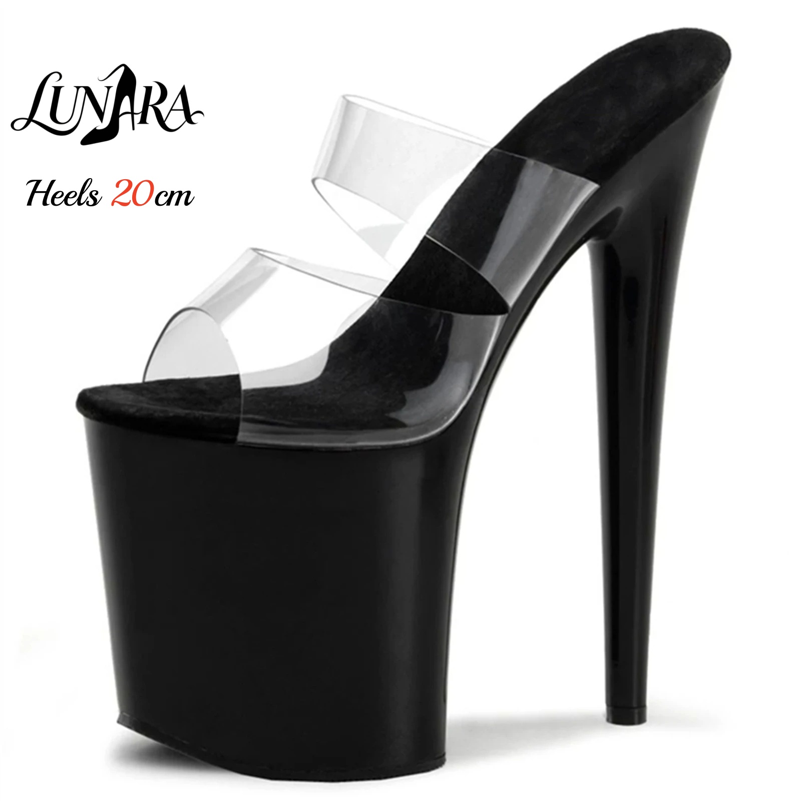 Clear Strap Heel - Sandal Hak Tinggi Ultra Tinggi 20cm