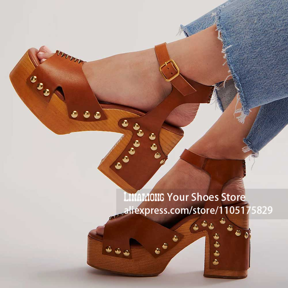 Women'S Shoes Clogs - Sandal Clog Platform Hak Tebal Berdetail