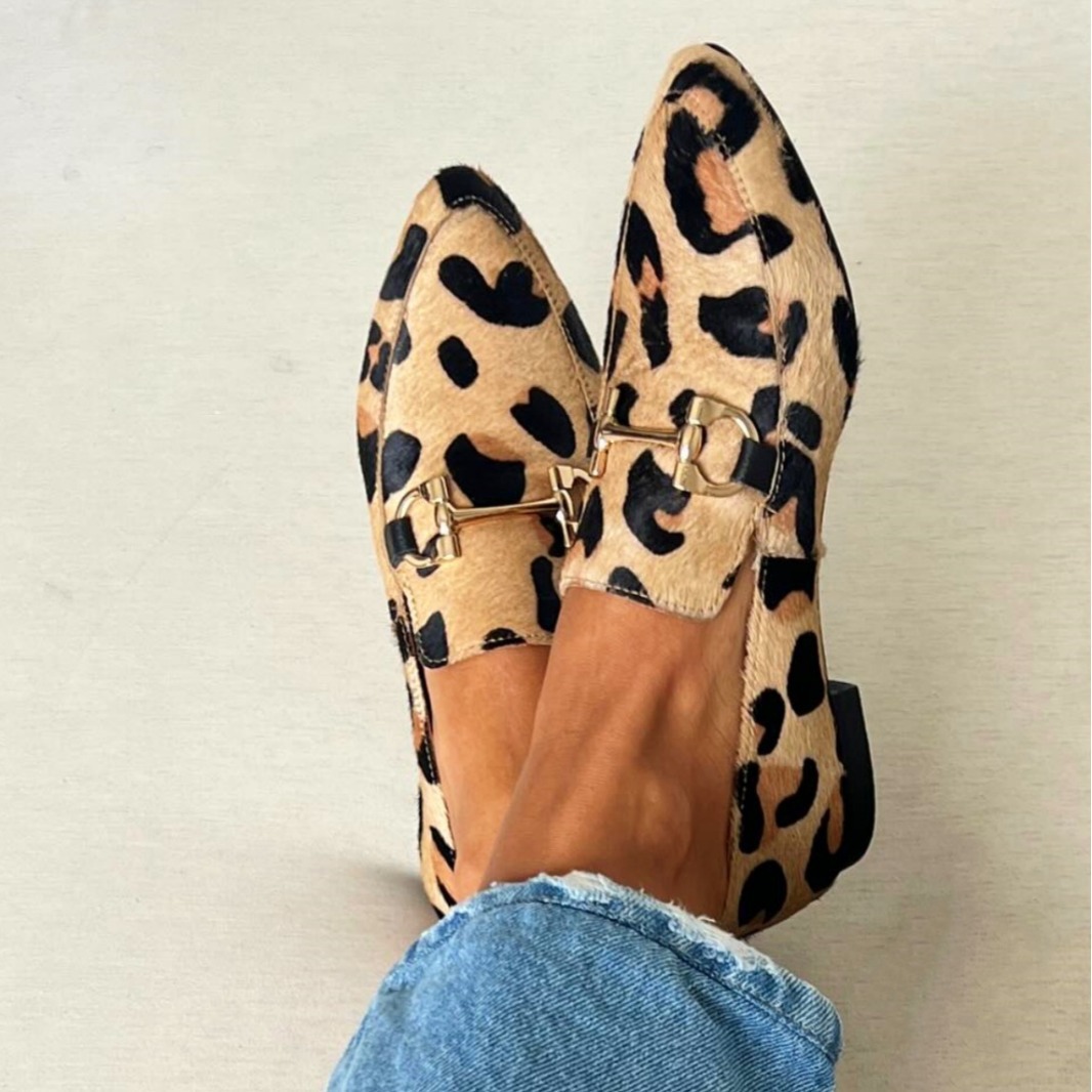 Leopard Print Heels - Sepatu Wanita Motif Leopard Ukuran Besar