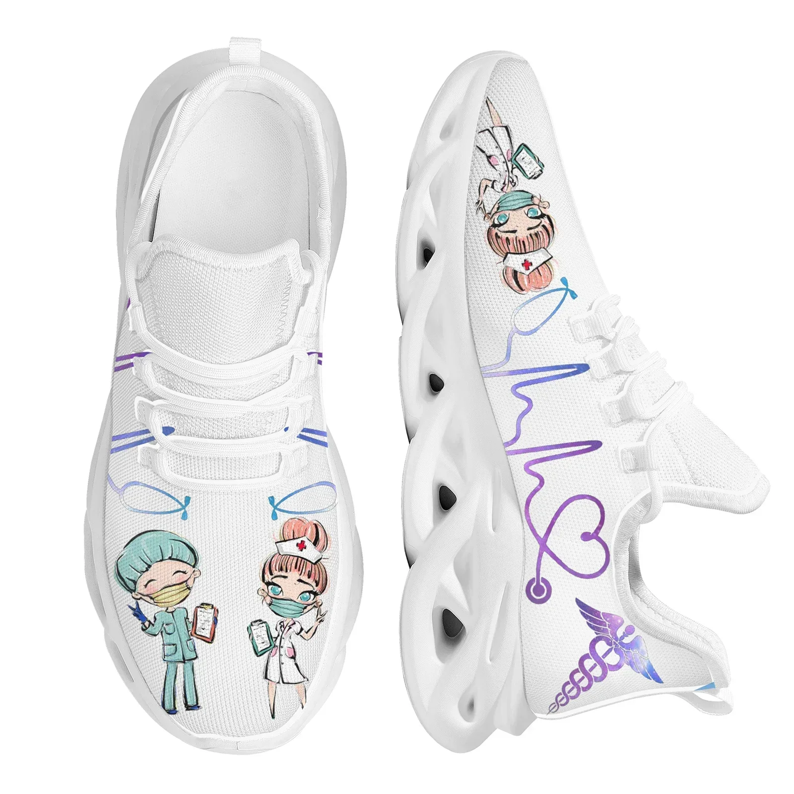 Women'S Shoes Nursing - Sepatu Perawat Wanita Putih Lucu Motif