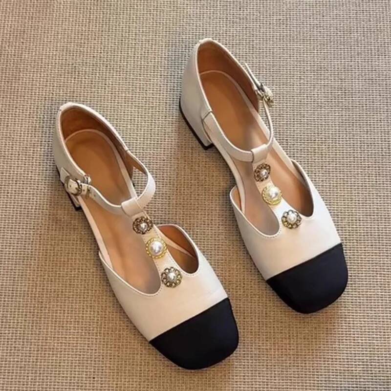 Women Shoes Sandals - Sandal Hak Tinggi Wanita Model Persegi,