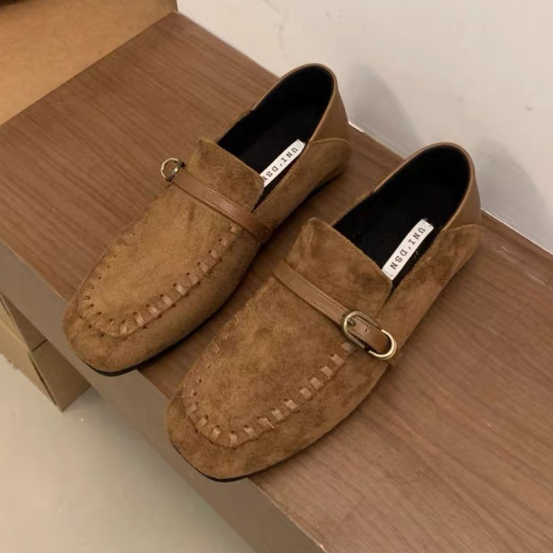 Women Shoes Elegant - Sepatu Flat Wanita Model Kotak Bahan