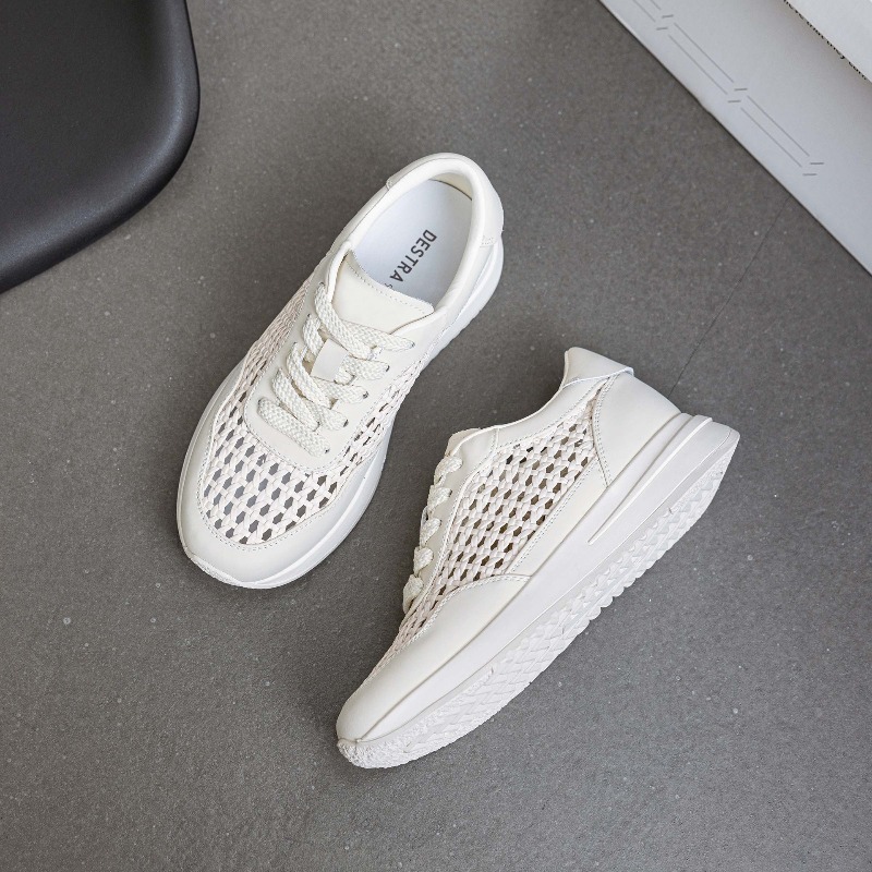 Sepatu Kulit Jaring Putih Wani - Mesh Sneaker Women ulasan dan harga