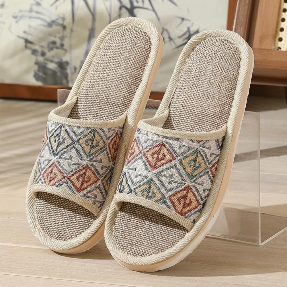 Sendal Rumah Linen Four Season - Women Shoes Sandals ulasan dan harga