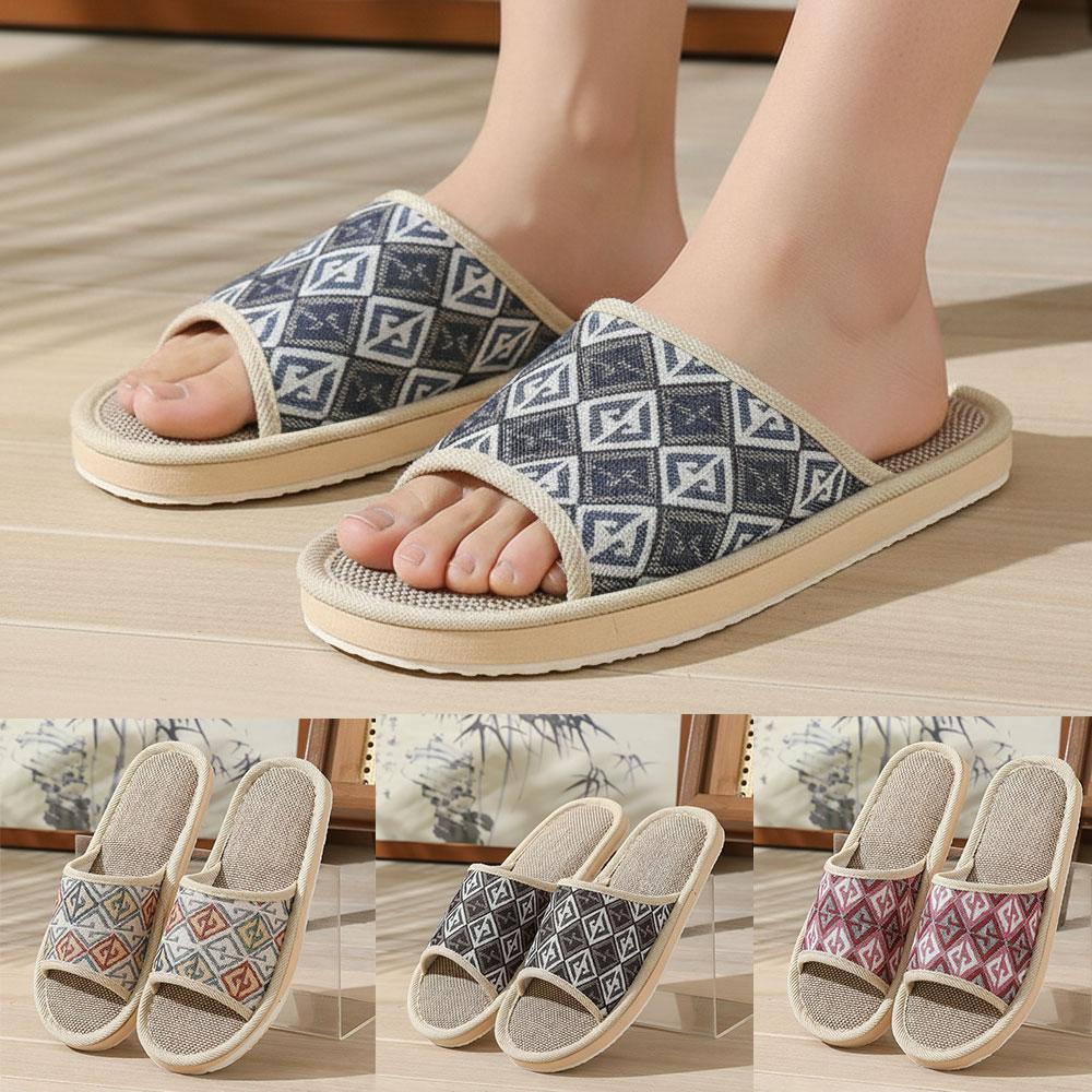 Sendal Rumah Linen Four Season - Women Shoes Sandals ulasan dan harga