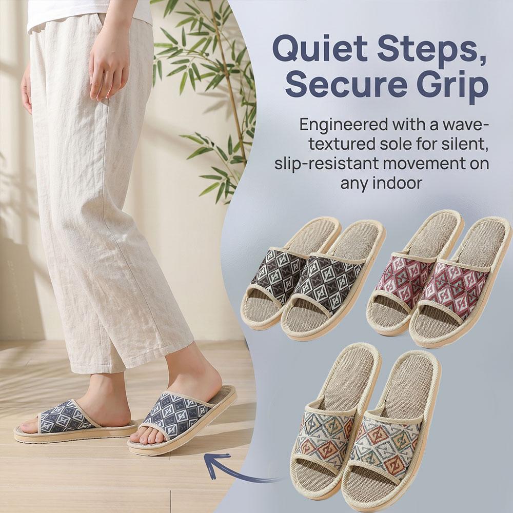 Sendal Rumah Linen Four Season - Women Shoes Sandals ulasan dan harga