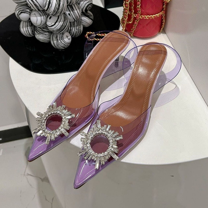 Sandal Hak Tinggi Tipis PVC Be - Clear Strap Heel ulasan dan harga
