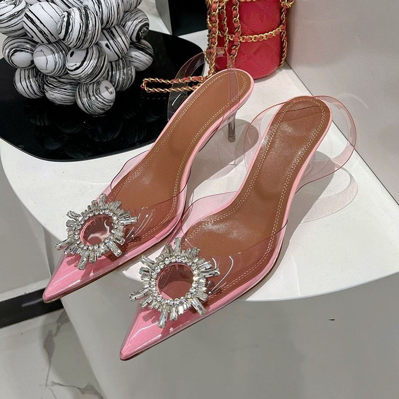 Sandal Hak Tinggi Tipis PVC Be - Clear Strap Heel ulasan dan harga