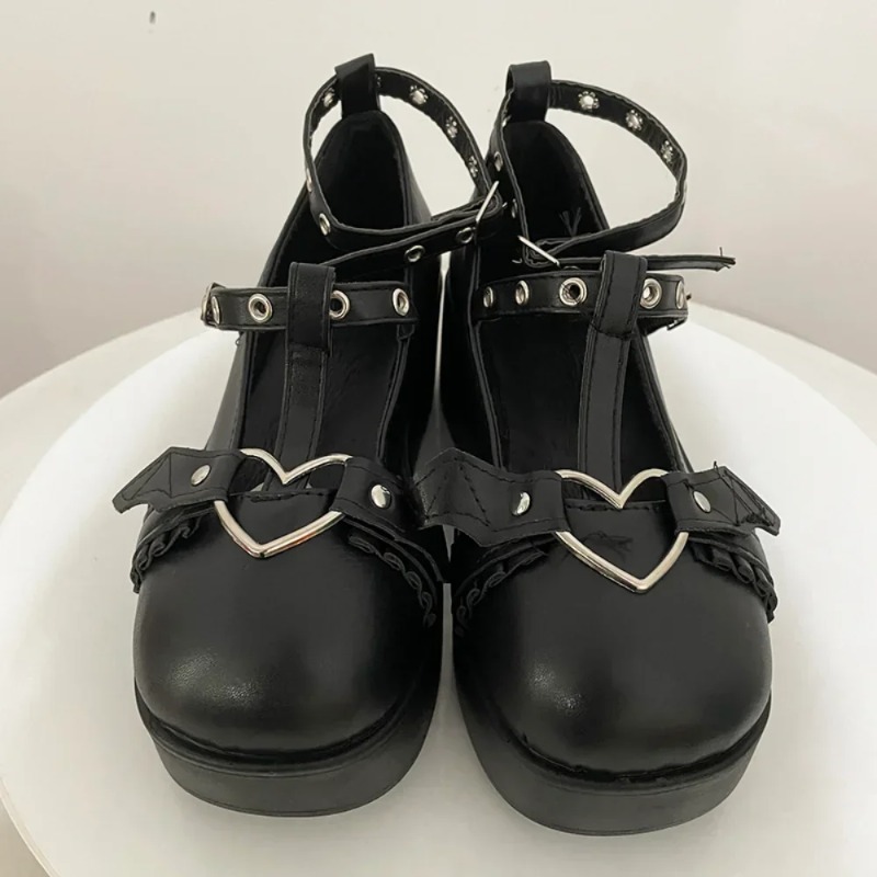Sepatu Mary Janes Wedges Gespe - Slingback Pumps Women ulasan dan harga