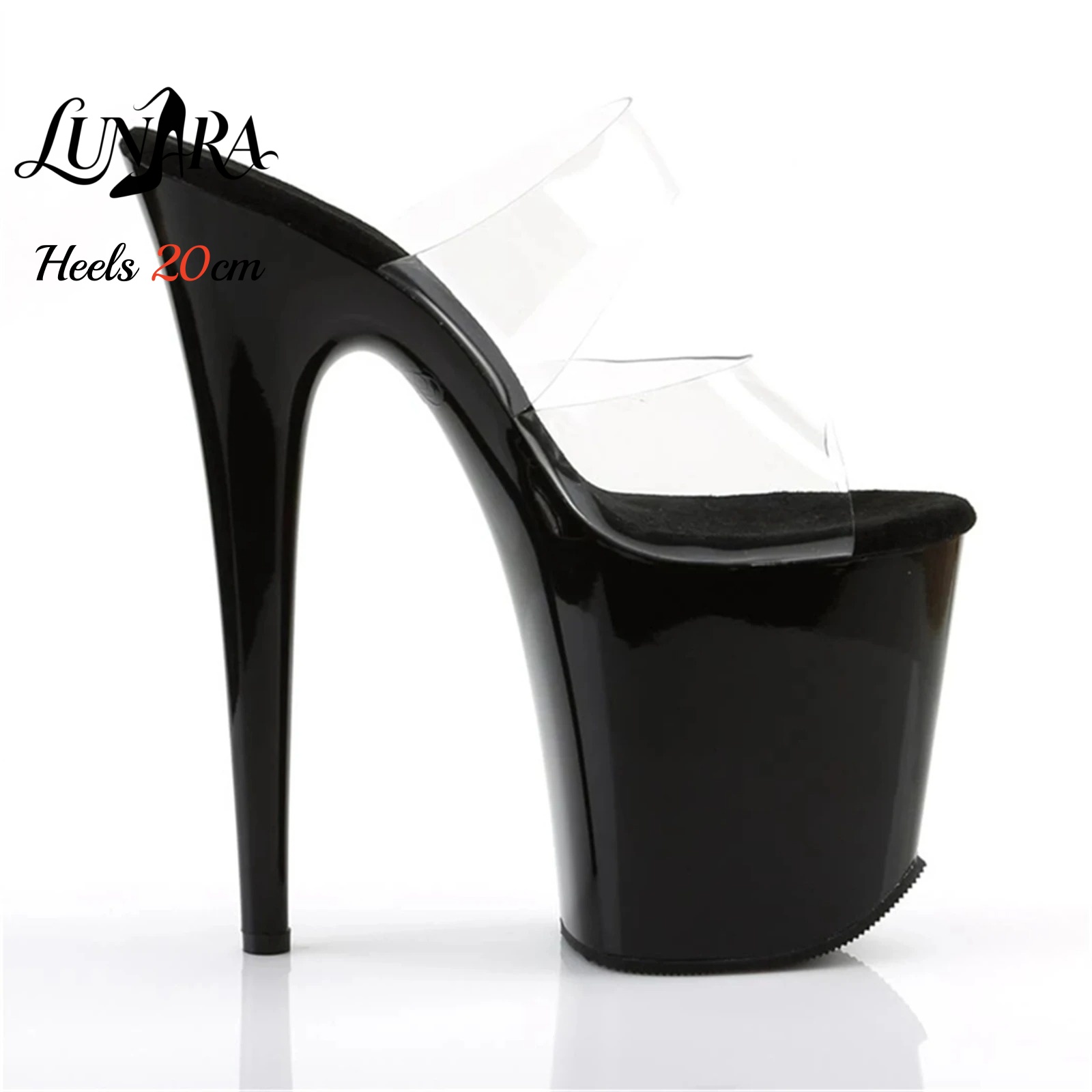 Sandal Hak Tinggi Ultra Tinggi - Clear Strap Heel ulasan dan harga