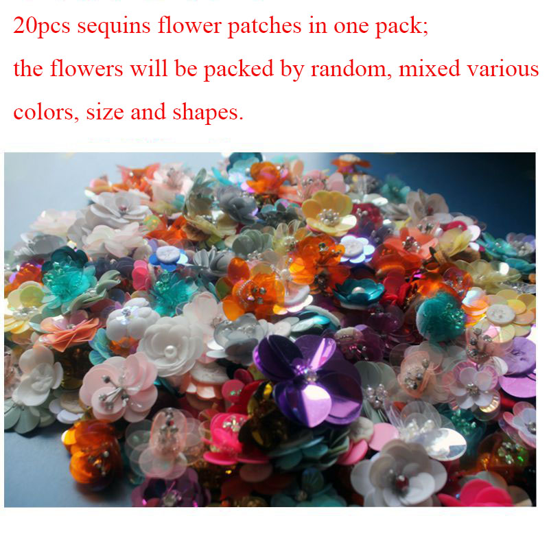 20PCS/Paket Patch Bentuk Bunga - Women Shoes Jeans ulasan dan harga