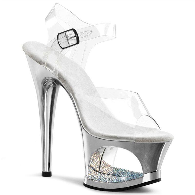 Sepatu Hak Tinggi Platform Pin - Clear Strap Heel ulasan dan harga