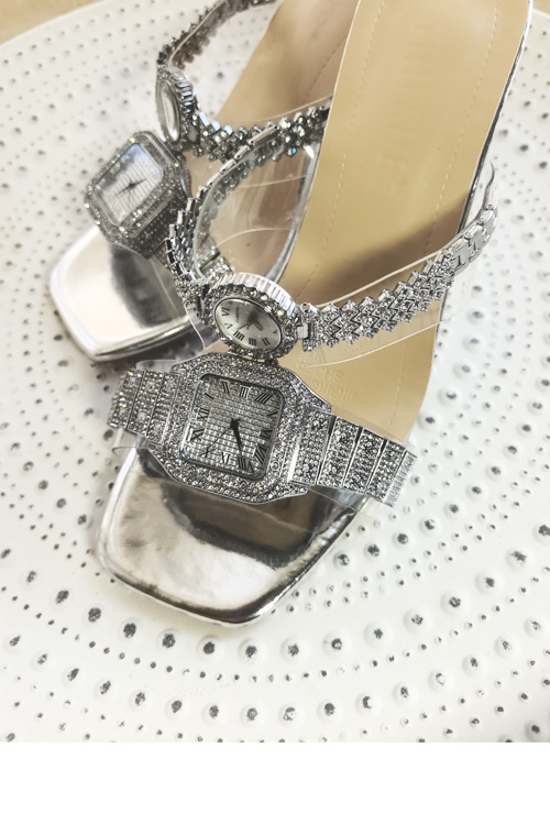 Sepatu hak tinggi kristal desa - Clear Strap Heel ulasan dan harga