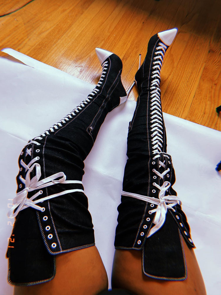   Sepatu Bot Tinggi Setinggi P - Women'S Shoes In Size 12 ulasan dan harga
