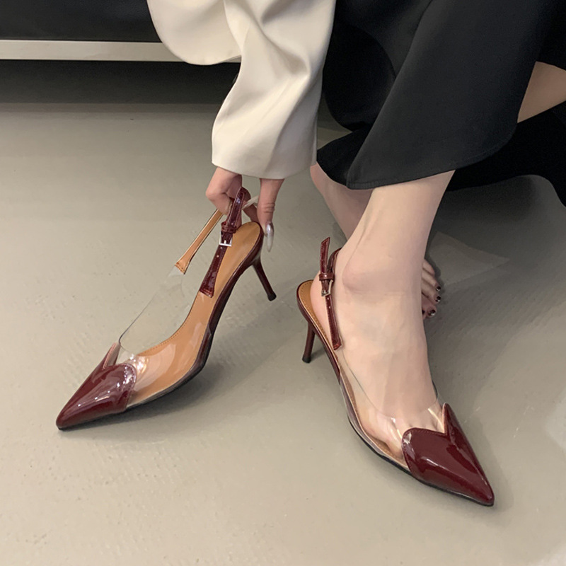 Purcoral 2026 Sepatu Slingback - Clear Strap Heel ulasan dan harga