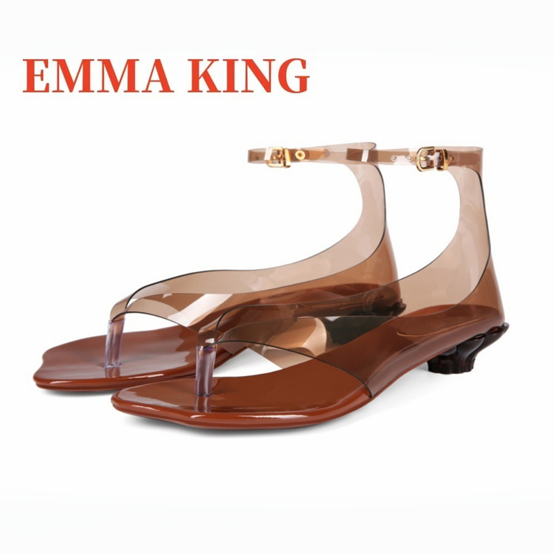 Sandal Jelly Thong Wanita, San - Clear Strap Heel ulasan dan harga