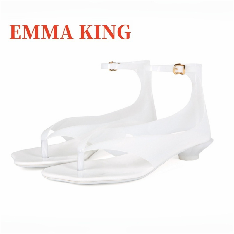 Sandal Jelly Thong Wanita, San - Clear Strap Heel ulasan dan harga