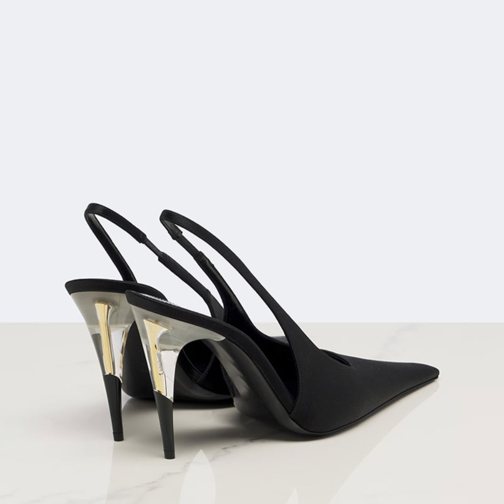Sepatu Stiletto Wanita Berbaha - Clear Strap Heel ulasan dan harga