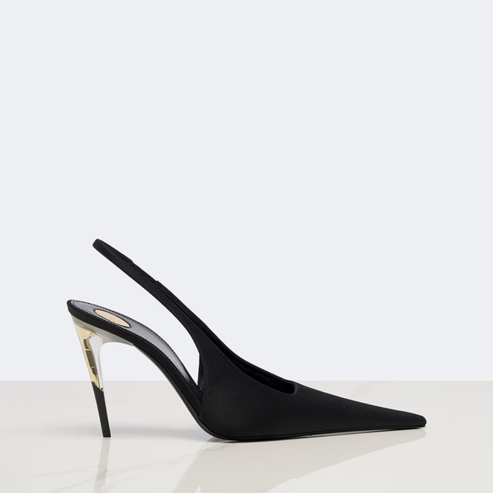 Sepatu Stiletto Wanita Berbaha - Clear Strap Heel ulasan dan harga