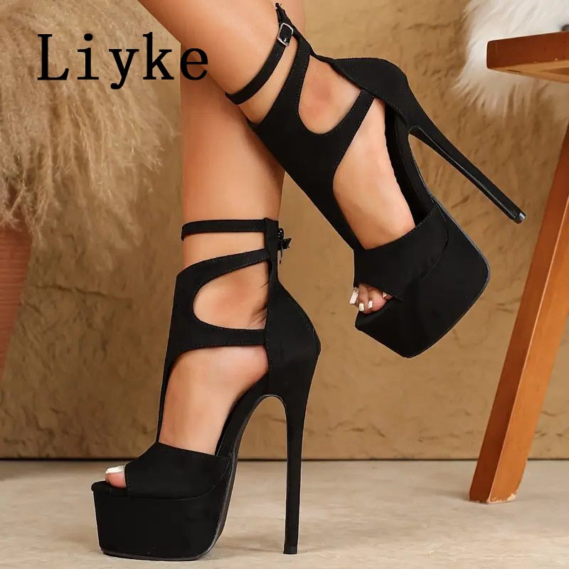 Sepatu Sandal Platform Hak Tin - Leopard Print Heels ulasan dan harga