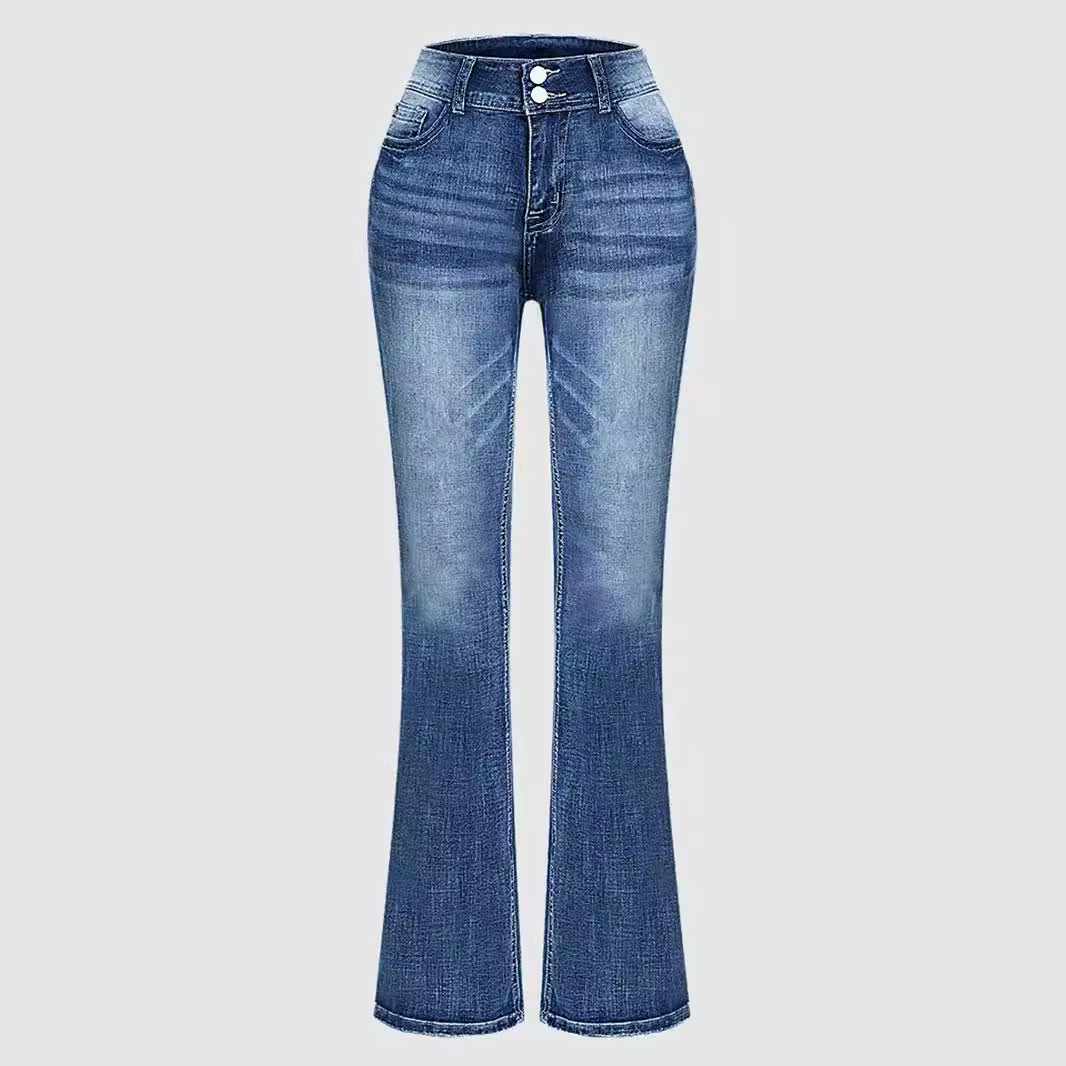 Jeans Potongan Boot Bordir Pin - Women Shoes Jeans ulasan dan harga