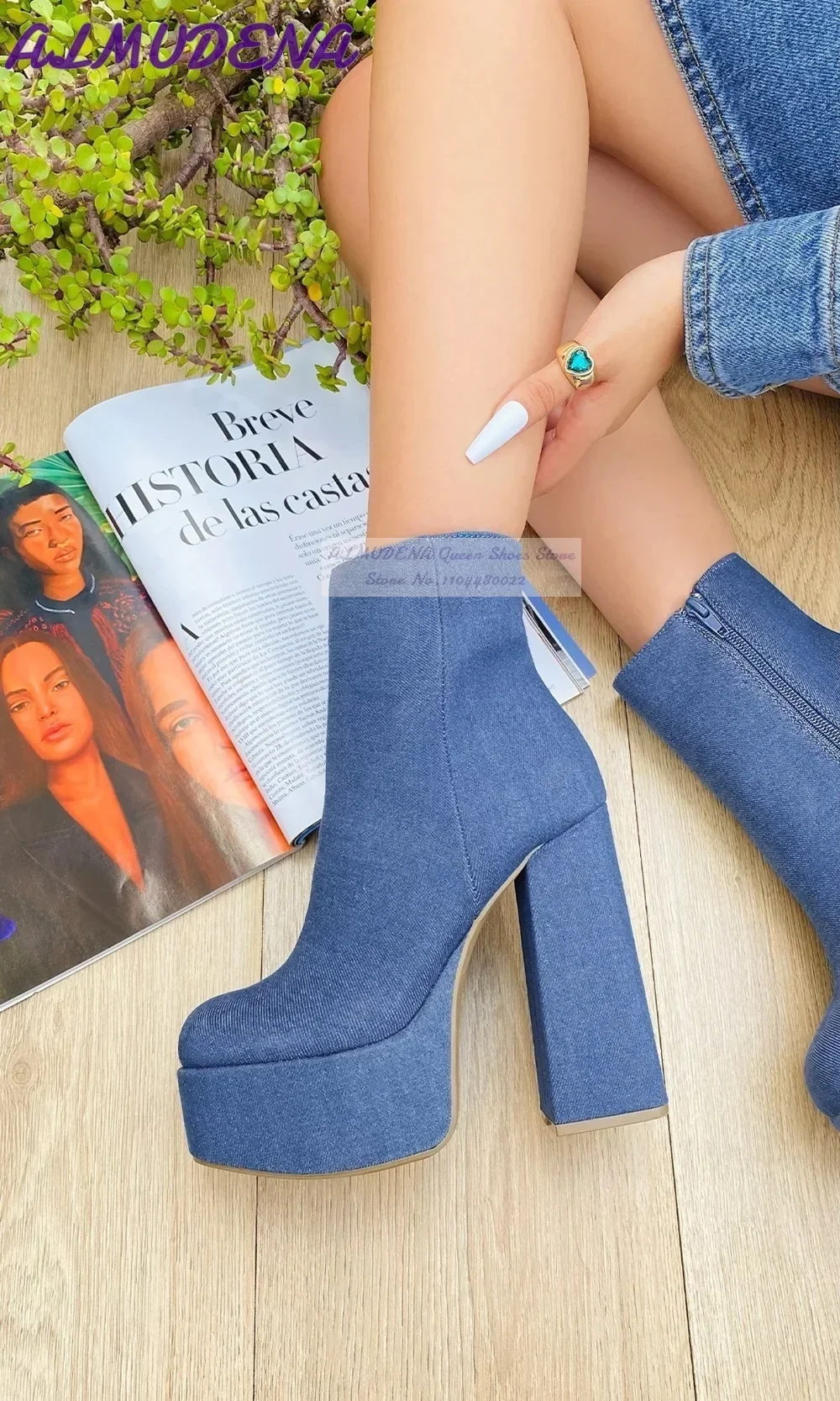 ALMUDENA Sepatu Bot Pergelanga - Women Shoes Jeans ulasan dan harga