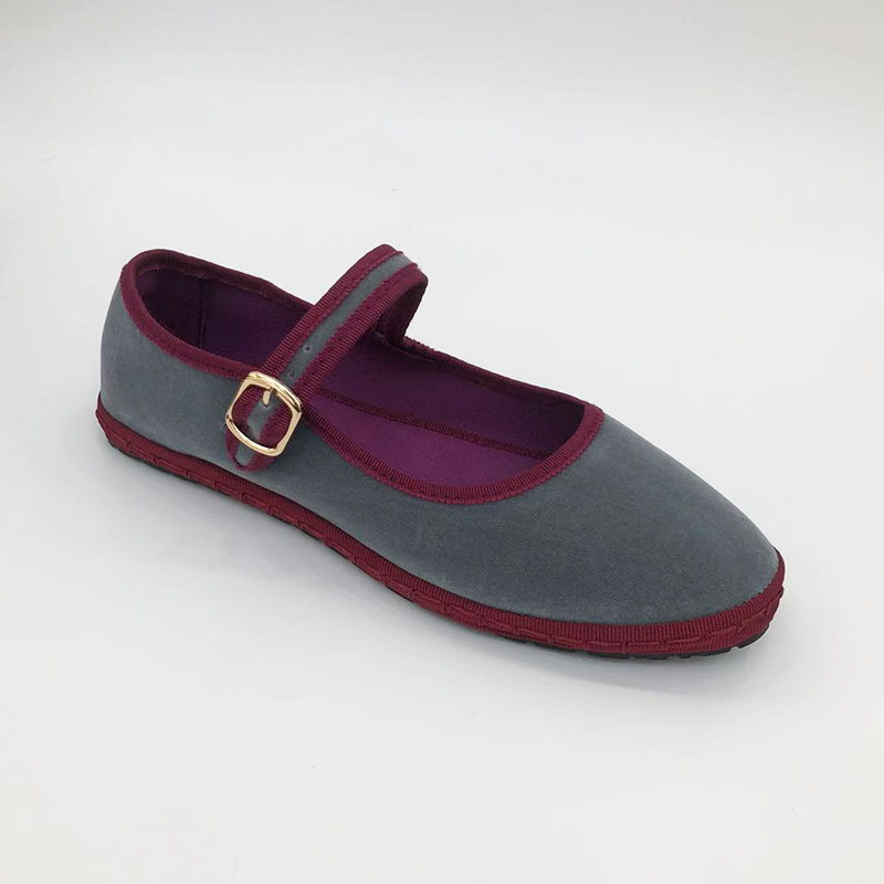 Sepatu Flat Jeans Mary Abu-abu - Women Shoes Jeans ulasan dan harga