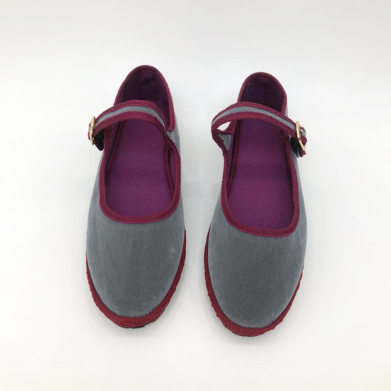 Sepatu Flat Jeans Mary Abu-abu - Women Shoes Jeans ulasan dan harga