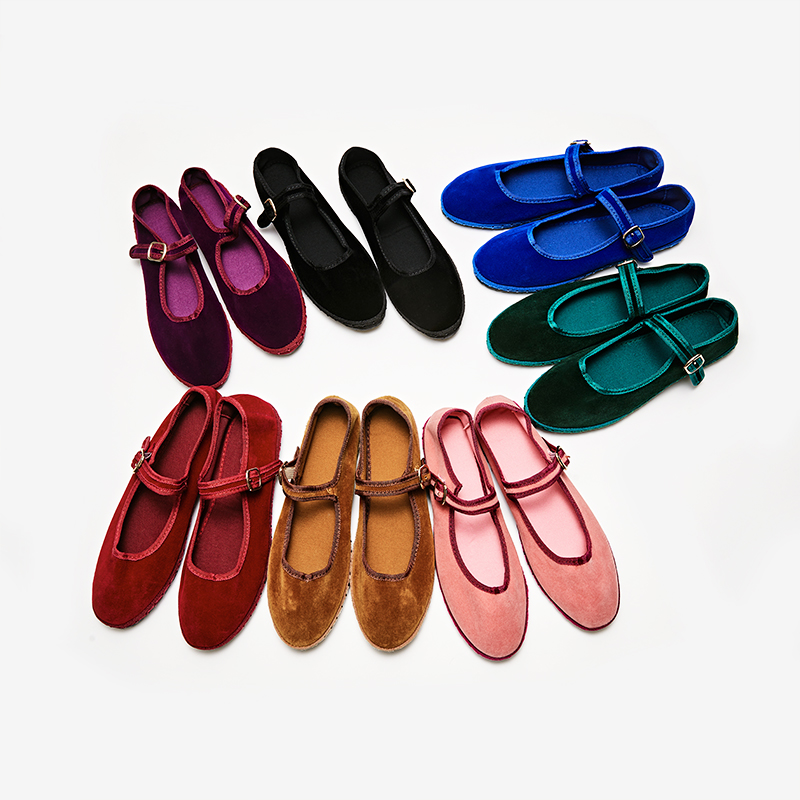 Sepatu Flat Jeans Mary Abu-abu - Women Shoes Jeans ulasan dan harga